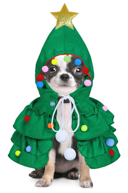 GOYOSWA Christmas Tree Costume for Cats & Dogs