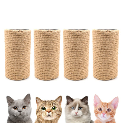 Natural Sisal Rope Cat Scratching Posts (4-Pack)