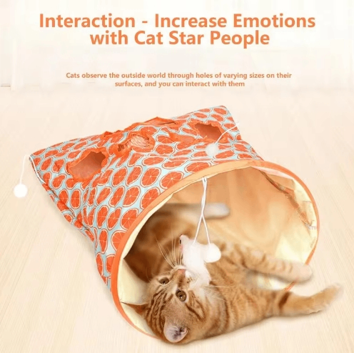 Foldable Interactive Cat Tunnel Toy