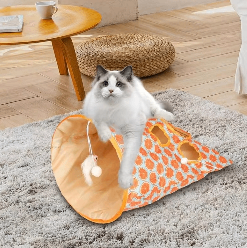 Foldable Interactive Cat Tunnel Toy