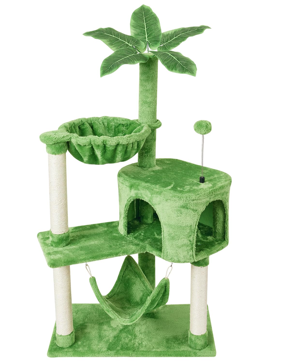 KIYUMI Cat Tree Tower with Sisal Scratching Post