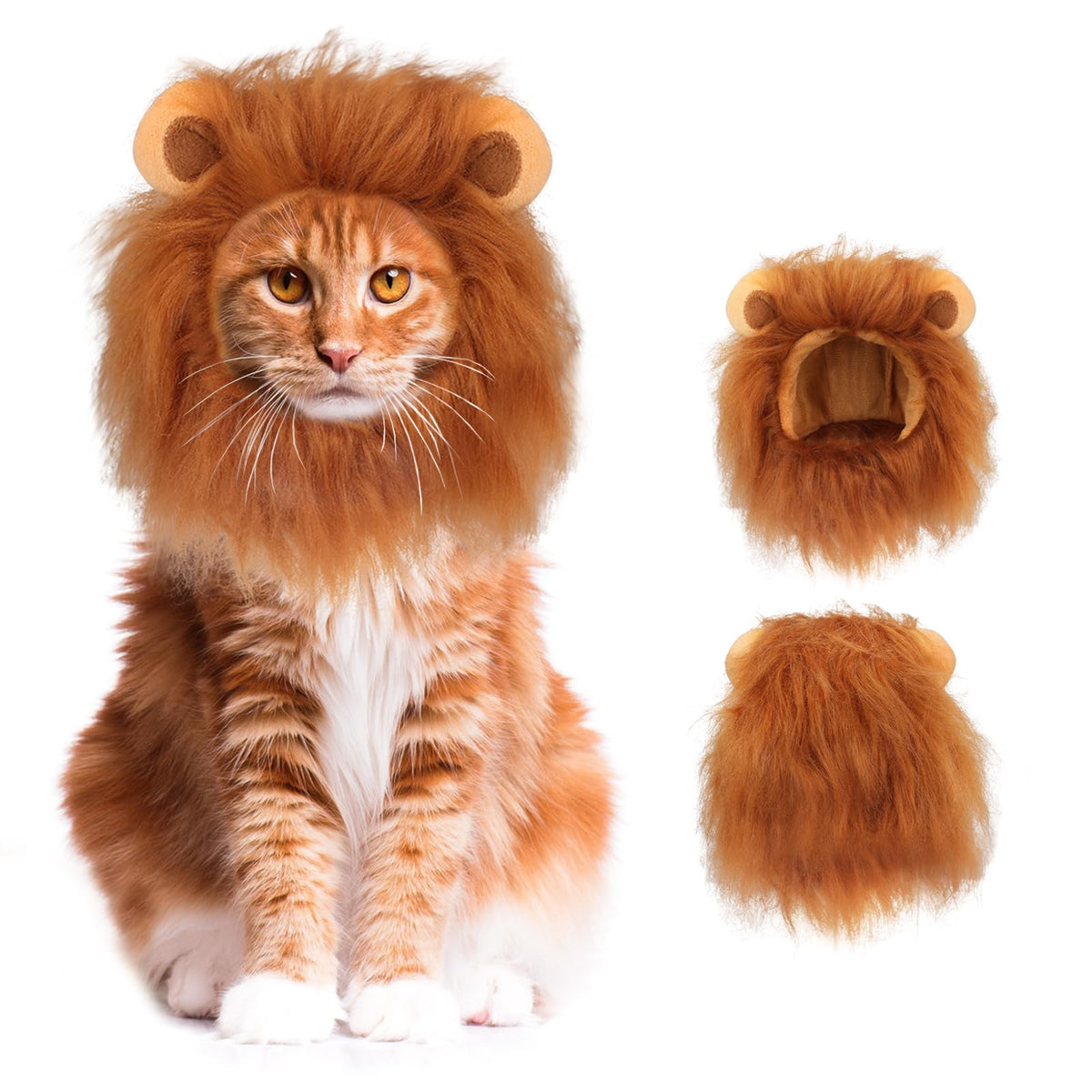 IKIATY Lion Mane Wig Cat Halloween Costume